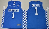 Kentucky Wildcats #1 Calipari Blue College Basketball Jersey,baseball caps,new era cap wholesale,wholesale hats